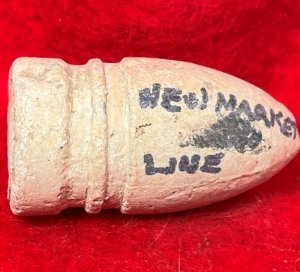 Confederate .58 Cal. Gardner Bullet - Marked "NEW MARKET LINE"