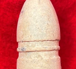 Confederate .58 Cal. Gardner Bullet - Marked "NEW MARKET LINE"