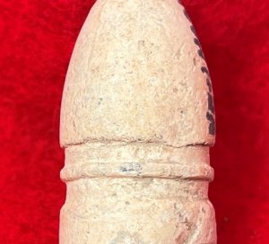 Confederate .58 Cal. Gardner Bullet - Marked "NEW MARKET LINE"