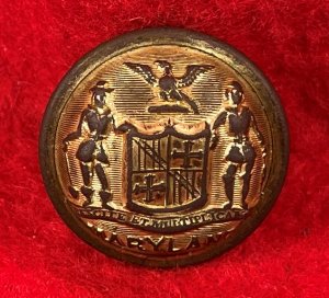  Maryland State Seal Staff Officer Coat Button