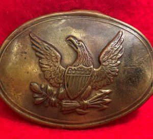 US Militia Small Oval Belt Plate ca. 1835-1845 - Published in Two Reference Books