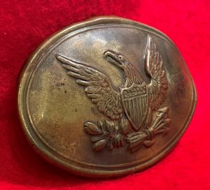 US Militia Small Oval Belt Plate ca. 1835-1845 - Published in Two Reference Books