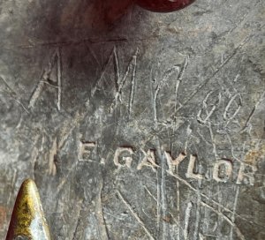 US Waist Belt Plate - Supplier Marked "E. GAYLORD" & Inscribed "A M COOK"- High Quality