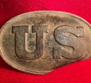 US Cartridge Box Plate - Carved Flag