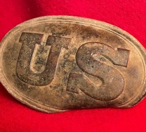 US Cartridge Box Plate - Carved Flag