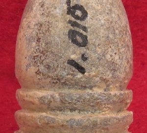 Confederate Side-Cast Bullet with Mac Mason's Lettering 