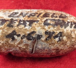 Confederate .577 Caliber British Enfield Rifle Bullet with Teat - Mac Mason Lettering