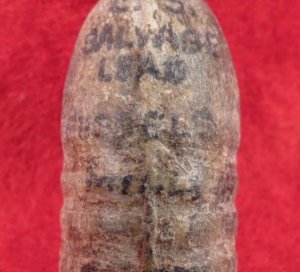 Confederate .577/.58 Caliber "Salvaged Lead" Rifle Musket Bullet - Mac Mason Lettering