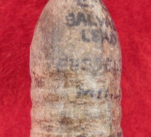 Confederate .577/.58 Caliber "Salvaged Lead" Rifle Musket Bullet - Mac Mason Lettering