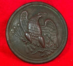 Eagle Shoulder Belt Plate 1826 Pattern Variant - No Lead Backing