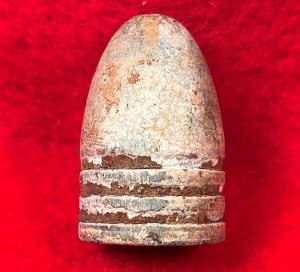 Confederate .71 Caliber Three Ring Bullet - Huge