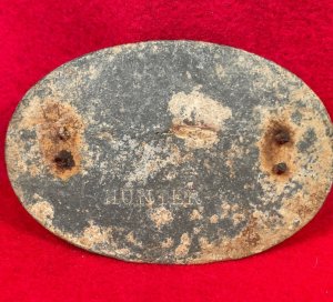 US Cartridge Box Plate - Marked "Hunter" - Published