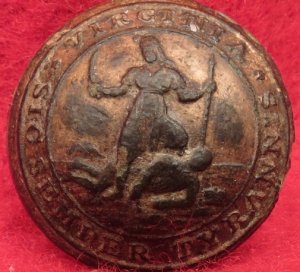 Pre-Civil War Virginia Militia Coat Button - "Soup Bowl" Published