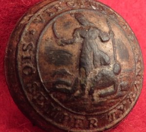 Pre-Civil War Virginia Militia Coat Button - "Soup Bowl" Published