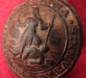 Pre-Civil War Virginia Militia Coat Button - "Soup Bowl" Published