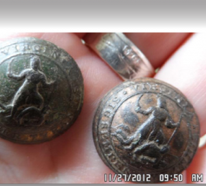 Pre-Civil War Virginia Militia Coat Button - "Soup Bowl" Published