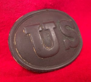 US Belt Buckle - Unusual Iron Stud Washers - Rare Variant