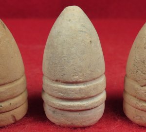 Five High-Grade Spencer Carbine Bullets with Non-Corroded Bases