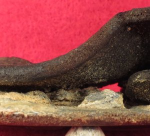 US Belt Buckle with Large Leather Belt Remnant