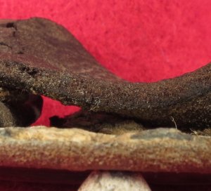 US Belt Buckle with Large Leather Belt Remnant