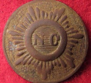 North Carolina "Sunburst" Coat Button