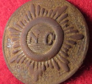 North Carolina "Sunburst" Coat Button