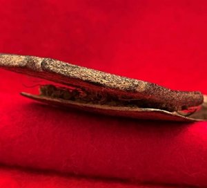 Confederate Militia Belt Plate with Arrow Hooks and Leather Belt Portion