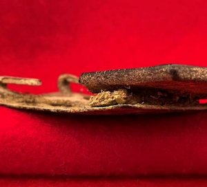 Confederate Militia Belt Plate with Arrow Hooks and Leather Belt Portion