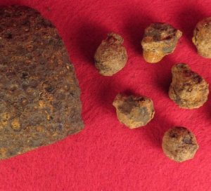Artillery Iron Shot in 4.5 Inch Cannonball Shell Shrapnel