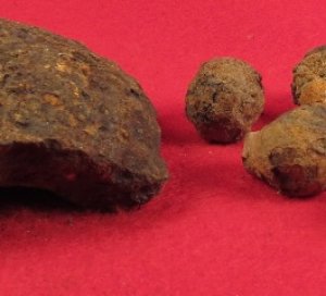 Artillery Iron Shot in 4.5 Inch Cannonball Shell Shrapnel