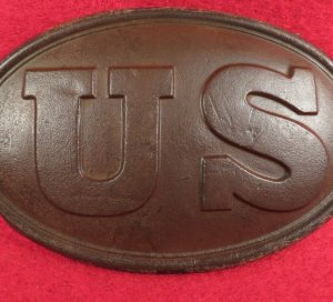 US Belt Buckle - Carved Initials "WRP" - John A. Marks Collection - Documented and Published