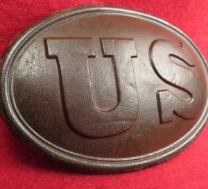 US Belt Buckle - Carved Initials "WRP" - John A. Marks Collection - Documented and Published