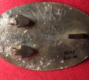 US Belt Buckle - Carved Initials "WRP" - John A. Marks Collection - Documented and Published