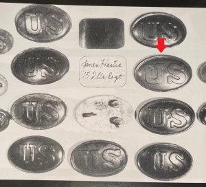 US Belt Buckle - Carved Initials "WRP" - John A. Marks Collection - Documented and Published
