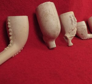 Seven Clay Pipe Bowls 