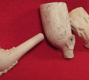 Seven Clay Pipe Bowls 