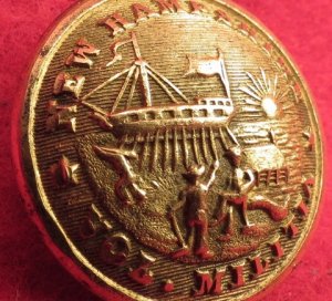 New Hampshire State Seal Coat Button