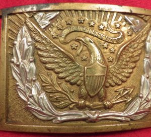 Federal Sword Waist Belt Buckle - Bench Numbered "896"