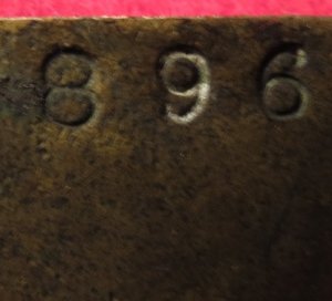 Federal Sword Waist Belt Buckle - Bench Numbered "896"