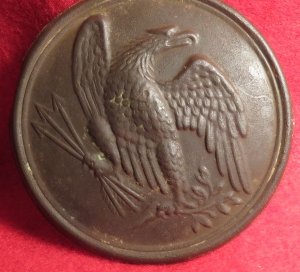 Eagle Plate with Carved Initials "JK"