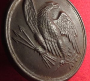 Eagle Plate with Carved Initials "JK"