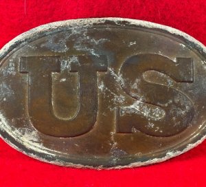 US Cartridge Box Plate from the Sydney C. Kerksis Collection with Original Envelope