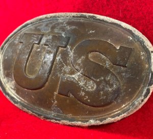 US Cartridge Box Plate from the Sydney C. Kerksis Collection with Original Envelope