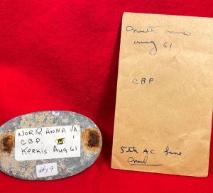 US Cartridge Box Plate from the Sydney C. Kerksis Collection with Original Envelope