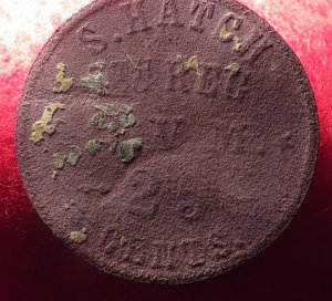 Ohio "S. HATCH / 7th REG / * O.V.M * / 25 CENTS"  Sutler Token