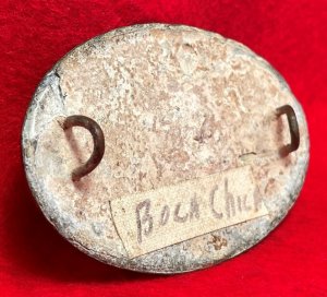 US Cartridge Box Plate - Rare Large Brass Loops - Ohio Troops - High Quality