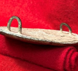 US Cartridge Box Plate - Rare Large Brass Loops - Ohio Troops - High Quality