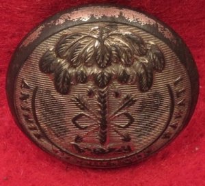 South Carolina State Seal Coat Button - Silvered