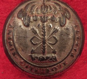 South Carolina State Seal Coat Button - Silvered