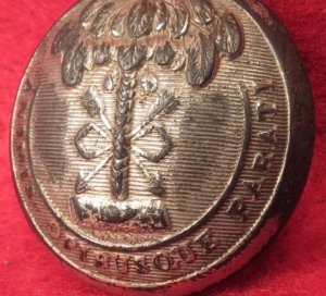 South Carolina State Seal Coat Button - Silvered